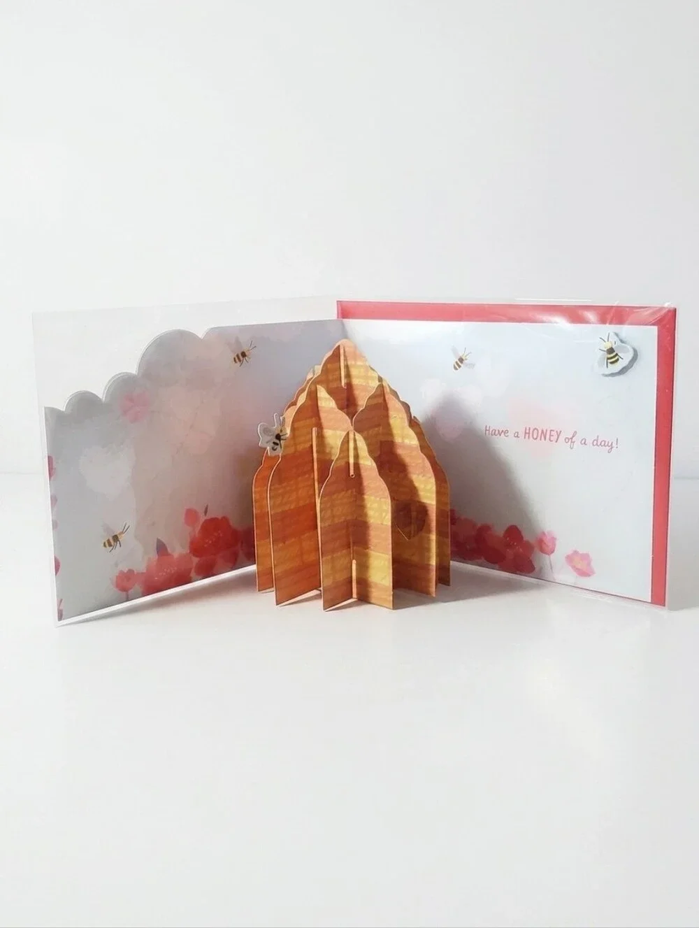 Valentine's Day 3D Greeting Card for Anyone Honey Bee Pop-up Hive Family Friend